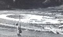 Obras de construção do Parque Ecológico do Tietê em 1979.