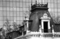 Detalhe do telhado do luxuoso casarão projetado na década de 20