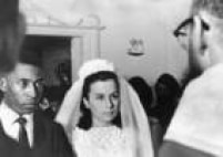 Pelé se casa com Rosemeri Cholbi, sua primeira esposa, Santos, litoral sul de São Paulo, SP. 13/02/1966. 
