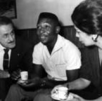 Pelé, Athie Jorge Cury e Ligia Moreira Dorneles.