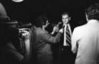 O então Secretário de Segurança Pública, coronel Erasmo Dias, concede entrevista na noite da invasão da PUC-SP, 22/9/1977