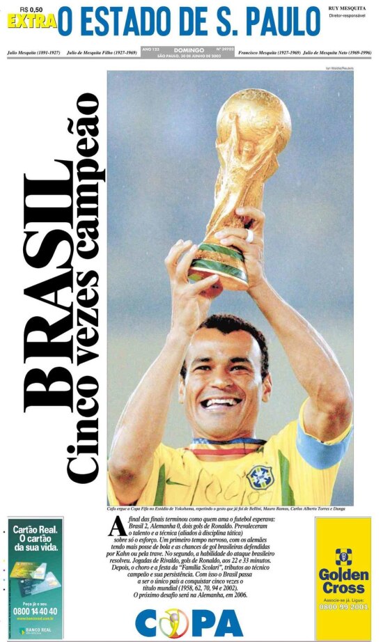 Edição extra com o penta do Brasil em 2002