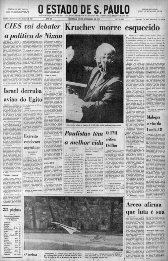 O Estado de S.Paulo - 12/9/1971