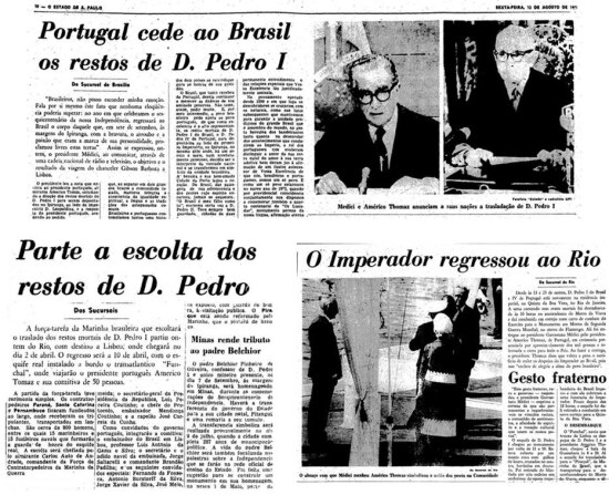 > Estadão - 13/8/1971, 19/3/1972 e 23/4/1972  