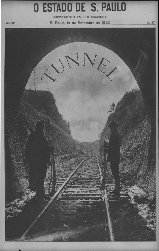 Durante a Revolução de 1932, uma das capas (14/9/1932) foi o túnel na divisa entre São Paulo e Minas Gerais. 