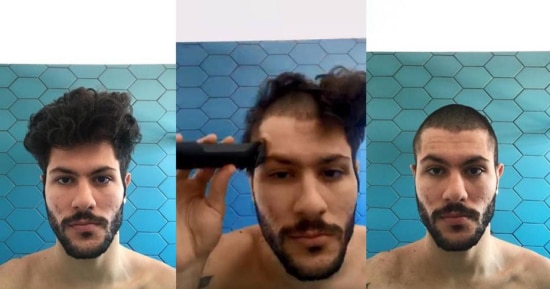 cortar o cabelo sozinho masculino