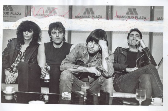 Ramones em entrevista coletiva no Maksoud Plaza em 1987. Veja a série 'Contatos Fotográficos'.