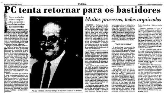 >> Estadão - 11/11/1990