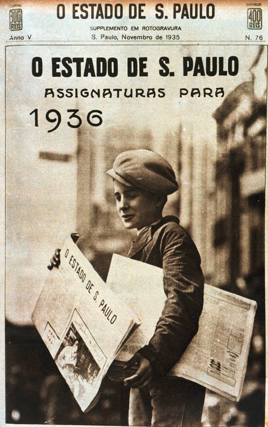 O Suplemento em Rotogravura do Estadão foi publicado entre 1928 e 1943. A publicação era uma janela para o mundo, com pouco texto e muitas fotos, muitas delas enviadas pelos leitores. Na imagem a edição de novembro de 1935.