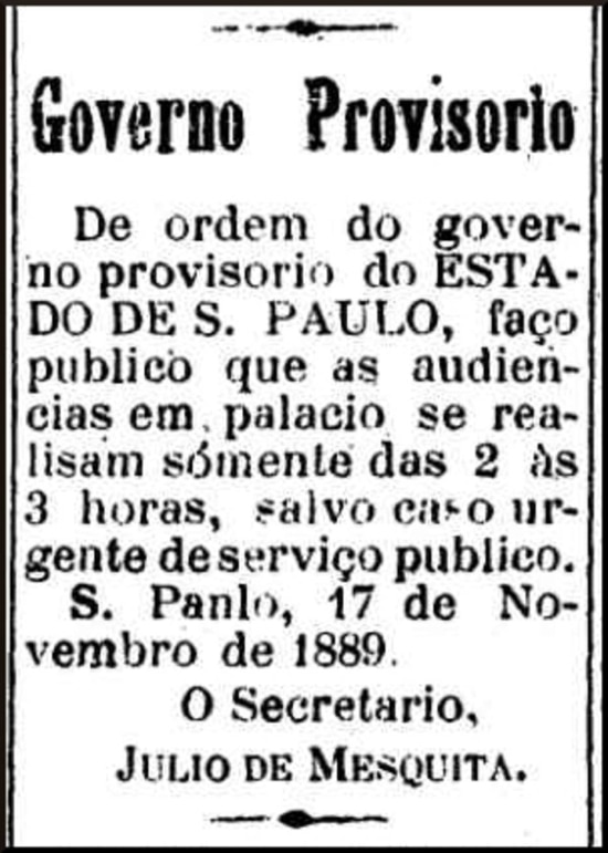 Clique aqui para ver a edição do jornal A Província de São Paulo de 18/11/1889