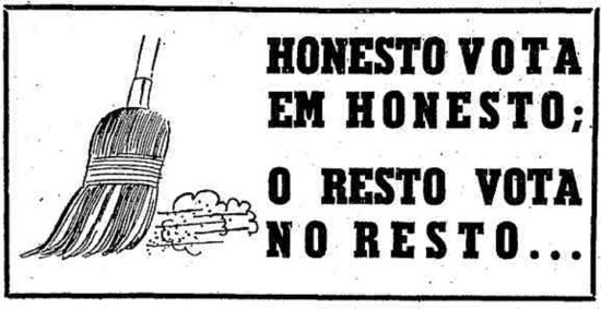 Anúncio de campanha em 1955.