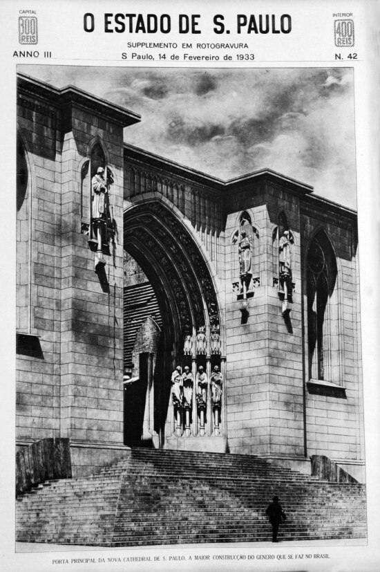 Catedral da Sé, em fevereiro de 1933.
