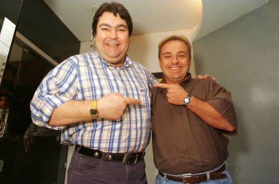 Fausto Silva e Gugu Liberato em 1996. 