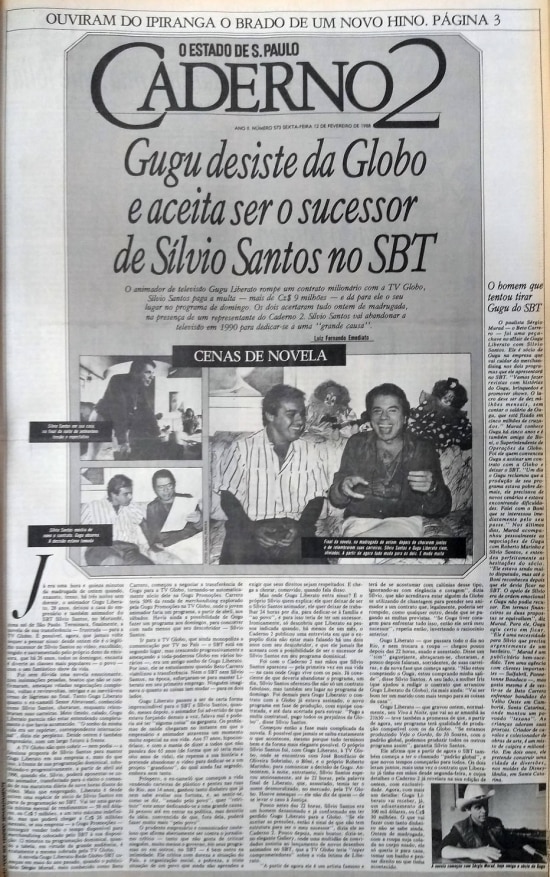 O Estado de S.Paulo - 12/02/1988 clique aqui para ver a matéria
