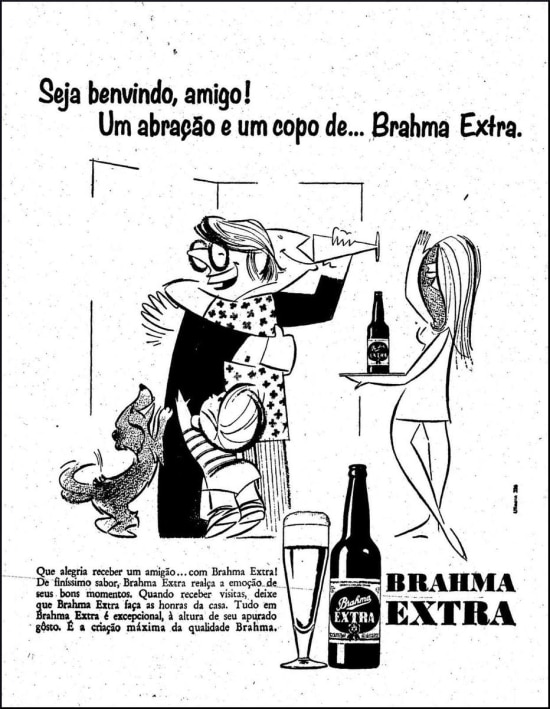 Anúncio da cerveja Brahma Extra, publicado no Estadão de 07/5/1968