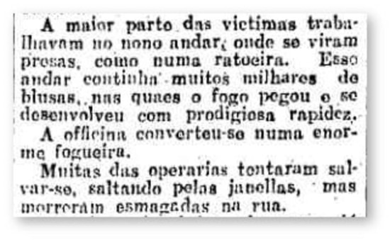 Trecho do telegrama publicado no Estadão de 28/3/1911.  