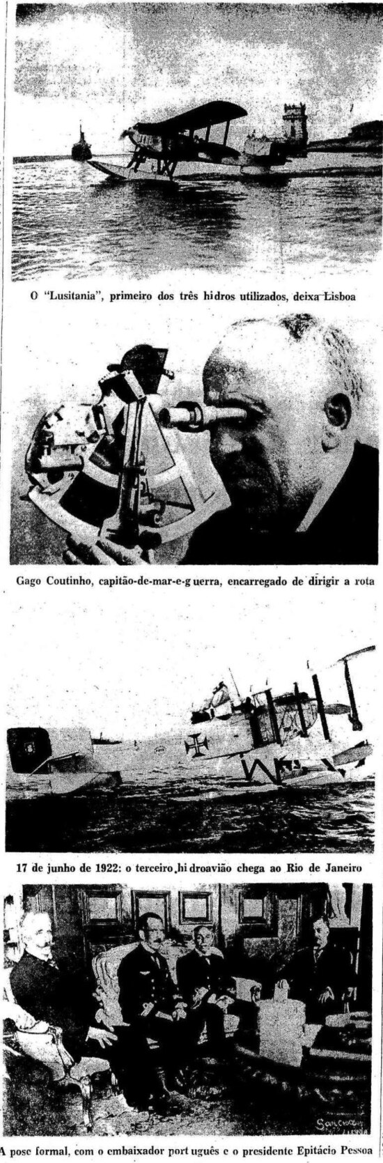 Fotos dos hidroaviões publicadas no Estadão em 16/6/1957. 
