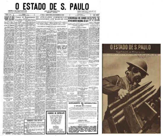 Edição regular do Estadão dos anos 1930 e Suplemento em Rotogravura que circulou quinzenalmente de 1928 a 1944