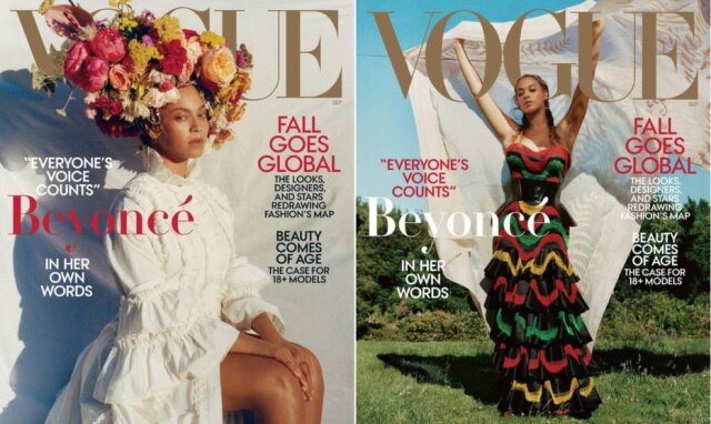 Tyler Mitchell/Vogue US Beyoncé nas duas opções de capa do jovem Tyler Mitchell para a edição de setembro da 'Vogue' norte-americana, a primeira fotografada por um negro em 125 anos