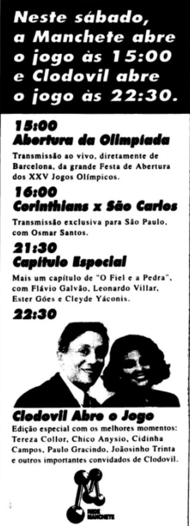 Acervo / Estadão Propaganda do 'Clodovil Abre o Jogo' veiculada em 25 de julho de 1992.