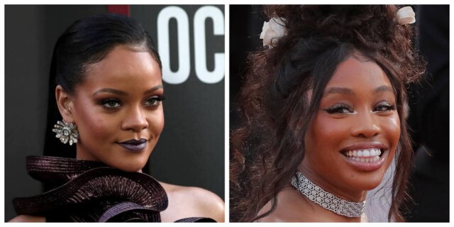 Mike Segar e Lucas Jackson/Reuters As cantoras Rihanna e SZA.
