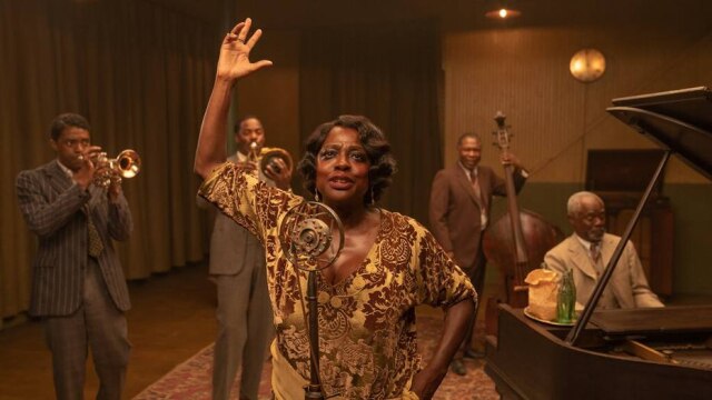 David Lee/Netflix Viola Davis e Chadwick Boseman protagonizam o filme ' A Voz Suprema do Blues'