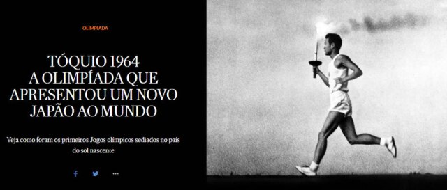 Reprodução Acesse o Especial sobre a Olimpíada de 1964 em Tóquio,clique aqui