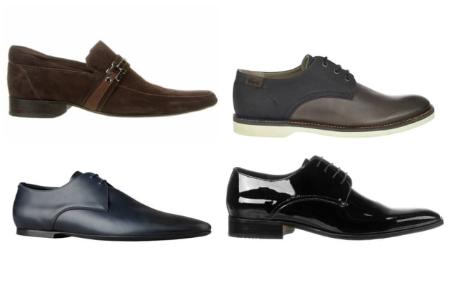 Divulgação Sapatos sociais compõe o look com estilo: Jorge Alex, R$ 272,90; Lacoste, R$ 649; Burberry, R$ 1975; Jorge Alex, R$ 237,90