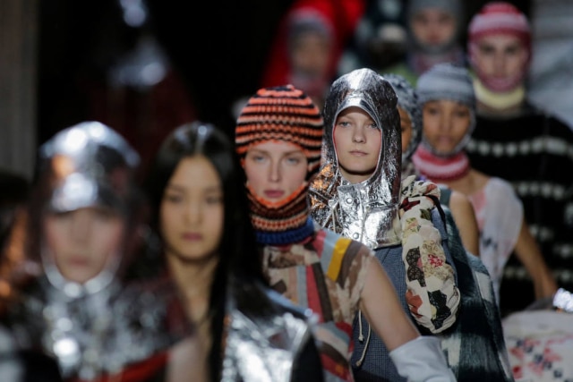 Eduardo Munoz/Reuters A entrada final do desfile do outono-inverno 2018/19 da Calvin Klein, um dos destaques da Semana de Moda de Nova York