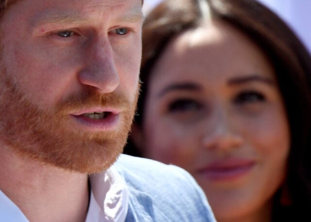Toby Melville/Reuters Príncipe Harry em discurso durante o Youth Employment Services Hub, na África do Sul, em outubro de 2019.