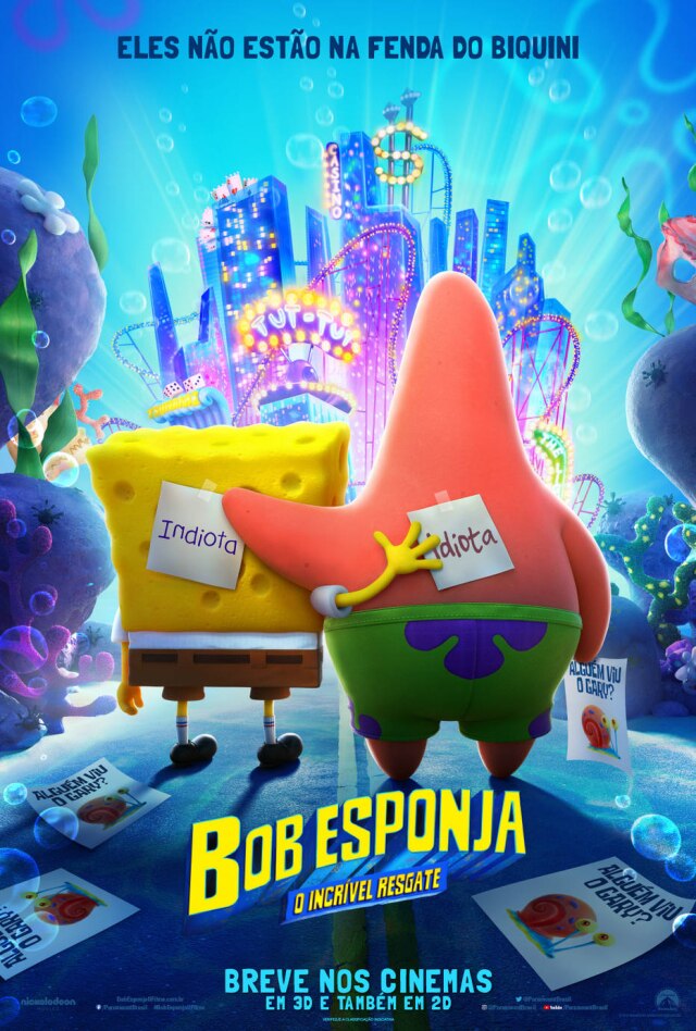 Divulgação Carta do filme 'Bob Esponja: O Incrível Resgate'