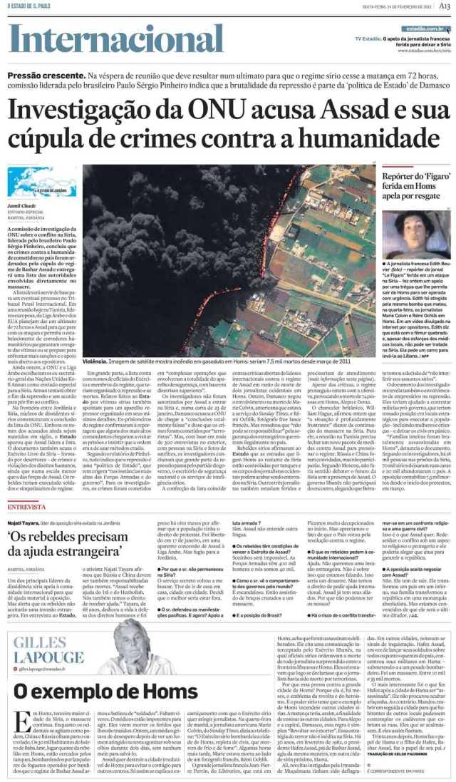 Acervo/Estadão > Estadão - 24/2/2012