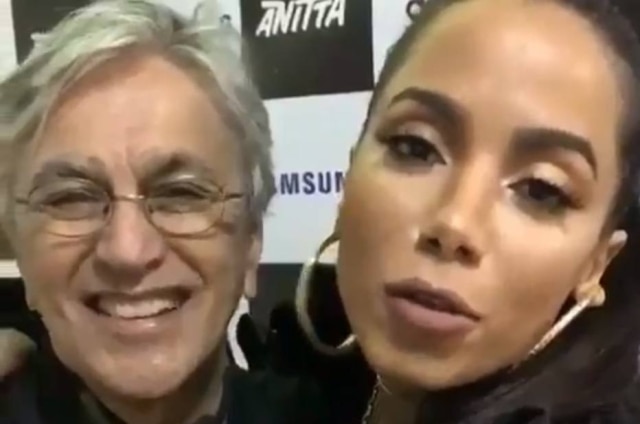 Instagram / @paulalavigne Caetano Veloso e Anitta