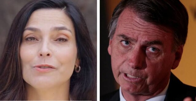 Facebook / @valeriamonteiro | Leonardo Benassatto / Reuters Valéria Monteiro e Jair Bolsonaro