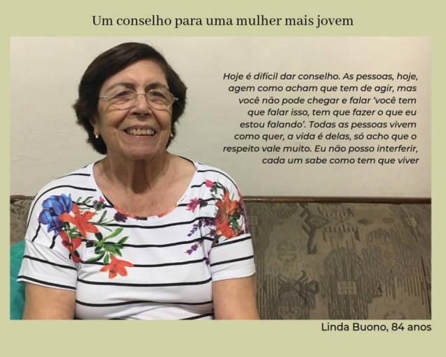 Ludimila Honorato/Estadão Linda Buono casou aos 21 anos, tem quatro filhas, nove netos e um bisneto.