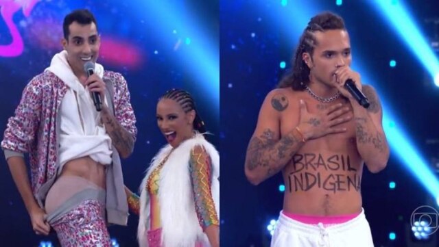 TV Globo Os homens se apresentaram ao som do funk no quadro 'Dança dos Famosos' neste domingo, 15, no 'Domingão com Huck'.