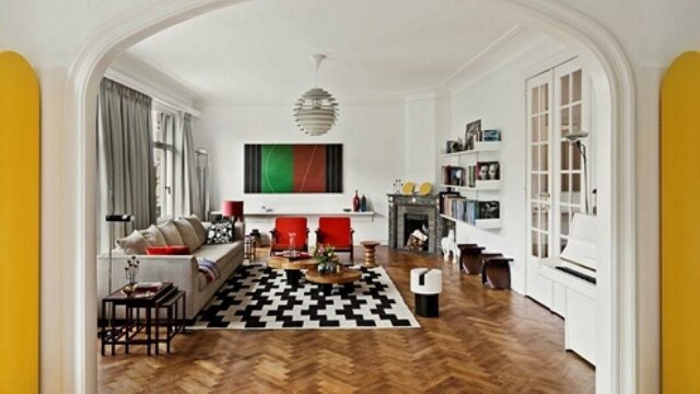 divulgação O living do apartamento do arquiteto Michel Penneman em Bruxelas, Bélgica