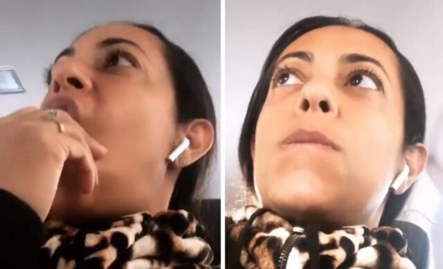Instagram / @samanthaschmutz A atriz Samantha Schmütz em táxi.