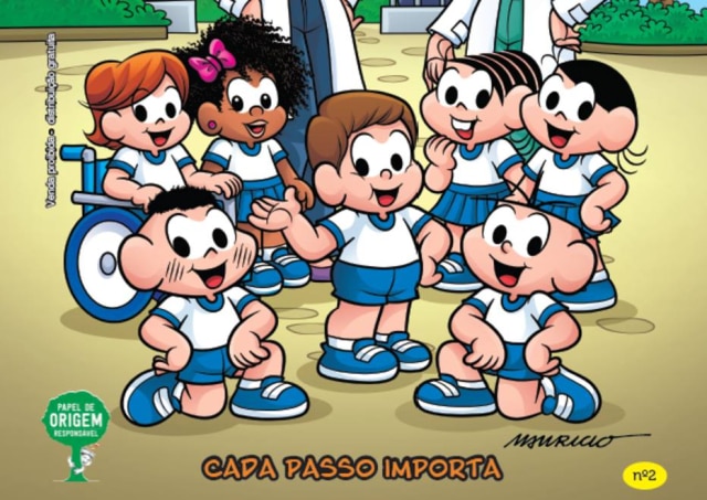 Mauricio de Sousa Produções/Divulgação Nova revista da 'Turma da Mônica' fala dos medos do personagem com distrofia muscular de Duchenne.