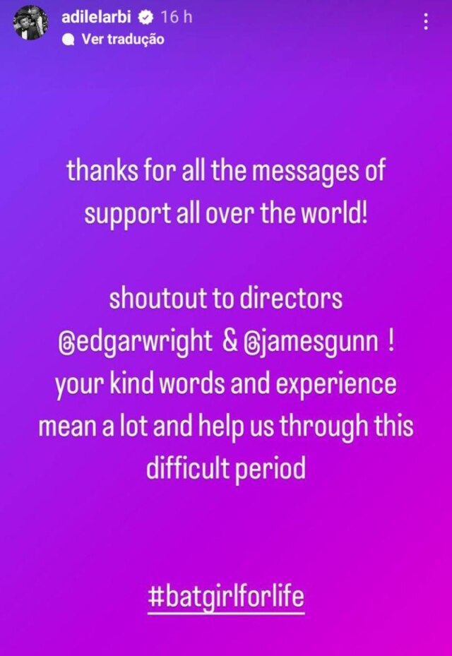 Instagram/@adilelarbi Adil El Arbi nos stories do Instagram.