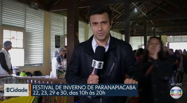 Reprodução de cena do SP1/Globo Marcelo Poli teve a reportagem invadida
