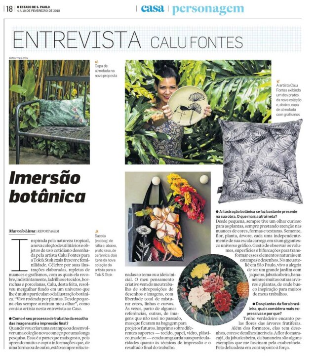 Reprodução Inspirada pela natureza tropical, Calu Fontes assina nova coleção que exala feminismo em imersão botânica