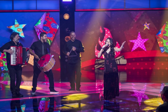 Globo/Paulo Belote/Divulgação Eduarda Brasil, de 15 anos, é a vencedora do 'The Voice Kids'.