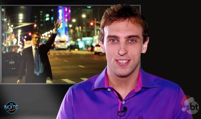 YouTube / @The Noite com Danilo Gentili O humorista Léo Lins.
