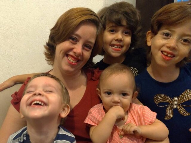 Arquivo pessoal Cristina Sussmann, mãe de Adrielly, Daniela, Arthur e Heloísa.