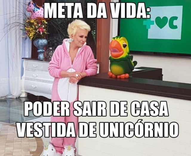 twitter.com/MaisVoce_Globo Ana Maria Braga virou assunto nas redes após se vestir de unicórnio no 'Mais Você'.