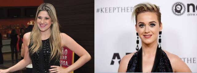 Iara Morselli/Estadão | Danny Moloshok/Reuters Dani Calabresa é fã assídeua de Katy Perry