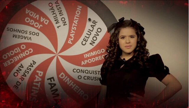Youtube.com/imagemfilmes Maisa divulga filme de terror '7 Desejos' com roleta do 'Bom Dia e Cia'.