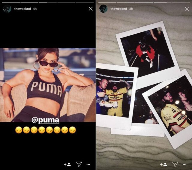 Instagram/ @theweeknd The Weeknd divide fotos da namorada, Selena Gomez, em seu Instagram Stories