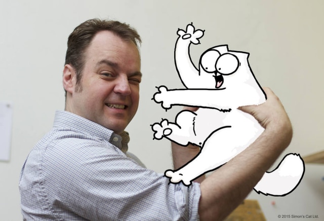 © Simon's Cat Ltd. 2018 Simon's Cat é um personagem criado pelo britânico Simon Tofield. Ele se inspirou em seu gato, Hugh, para criar o primeiro vídeo da série.